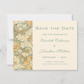 Antiek Victoriaans William Morris St. James Floral Save The Date
