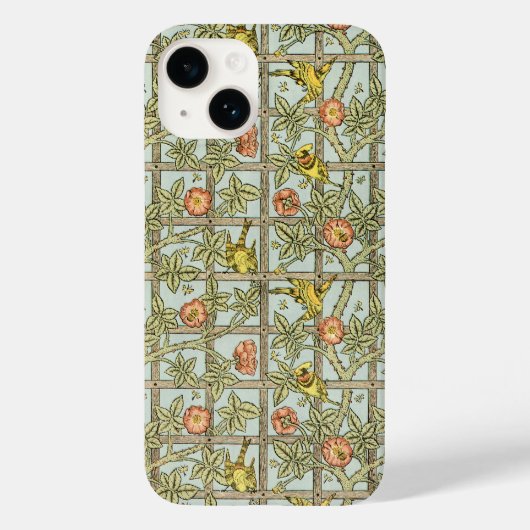 Antiek Victoriaans William Morris Trellis Flowers Case-Mate iPhone Case (Achterkant)