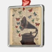 Antiek Victrola Butterflies Dictionary Ornament (Links)
