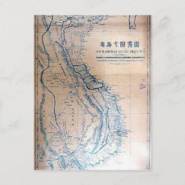 Antiek Vietnamese kaart