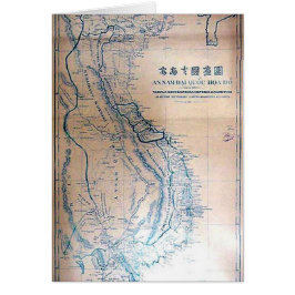 Antiek Vietnamese kaart