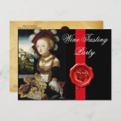 ANTIEK VINEYARD DRUIVEN EN WIJN, RODE WAXZETELS BRIEFKAART (Voorkant / Achterkant)