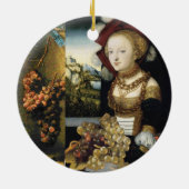 ANTIEK VINEYARD DRUIVEN EN WIJN, RODE WAXZETELS KERAMISCH ORNAMENT (Achterkant)