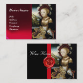 ANTIEK VINEYARD GRAPEN WIJN MET RODE WAXSEAL VISITEKAARTJE (Voorkant / Achterkant)