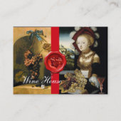 ANTIEK VINEYARD GRAPEN WIJN MET RODE WAXSEAL VISITEKAARTJE (Achterkant)