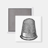 Antiek  vingerhoed 1880's Koelkast Magneet (Voorkant / Achterkant)