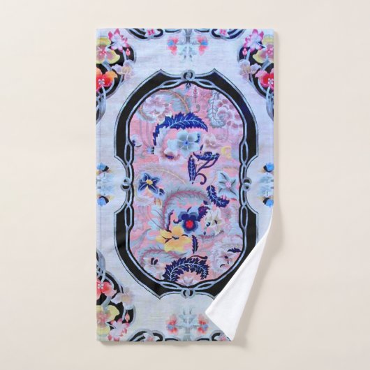 Antiek Vintage Art Deco Floral Bad Handdoek (Handdoek)
