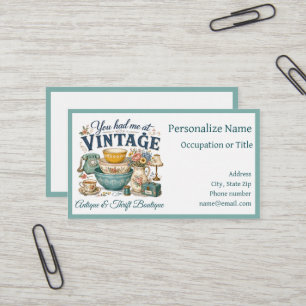 Antiek & Vintage Boetiek Tweedehandswinkel Visitekaartje