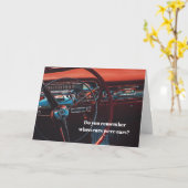 Antiek Vintage Classic Car Guy Fun Verjaardag Kaar Kaart (Gele Bloem)