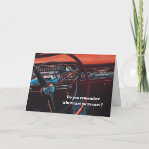 Antiek Vintage Classic Car Guy Fun Verjaardag Kaar Kaart