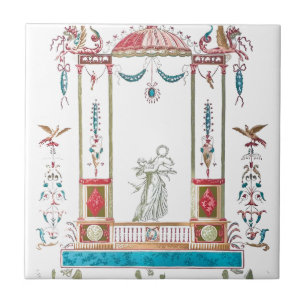 Antiek Vintage Louis XV Royal Floral Backsplash Tegeltje