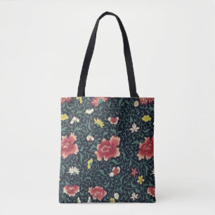 Antiek Vintage Mooie BloemenPatroon Tote Bag