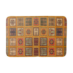 Antiek vintage oranje terracotta kilim Turks Badmat