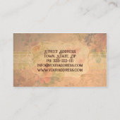 Antiek Vintage oude Rozen Visitekaartje (Achterkant)