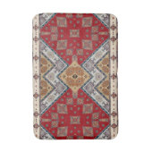 Antiek Vintage Rode Beige Kilim Turkse Badmat (Voorkant Verticaal)