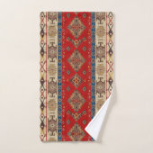 Antiek Vintage Rood Blauw Kilim Turks Bad Handdoek (Handdoek)