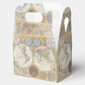 Antiek Vintage van de Wereld reiskaart Bedankdoosjes (Geopend)