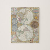 Antiek Vintage van de Wereld reiskaart Legpuzzel (Verticaal)