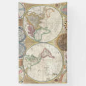 Antiek Vintage van de Wereld reiskaart Spandoek (Verticaal)