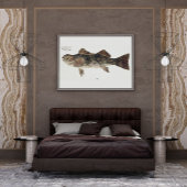 Antiek vis aplodactylus arctidens marmervis poster