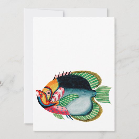 Antiek vis bedankt je kaart (Voorkant)