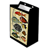 antiek visdruk medium cadeauzakje (Achterkant Gekanteld)