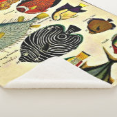 antiek visdruk sherpa deken (3/4)