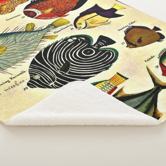 antiek visdruk sherpa deken (3/4)