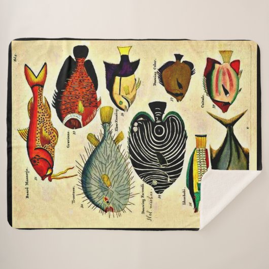 antiek visdruk sherpa deken (Voorkant (horizontaal))