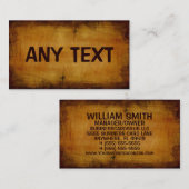 Antiek Visitekaartje (Voorkant / Achterkant)