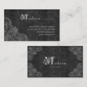 Antiek Visitekaartje met schuifwiel (Voorkant / Achterkant)