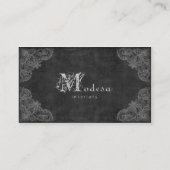 Antiek Visitekaartje met schuifwiel (Achterkant)