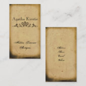 Antiek Visitekaartje met schuifwiel (Voorkant / Achterkant)