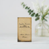 Antiek Visitekaartje met schuifwiel (Staand voorkant)