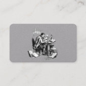 Antiek Visitekaartje schrijver boekschrijven (Voorkant)