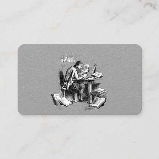 Antiek Visitekaartje schrijver boekschrijven (Voorkant)