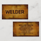 Antiek Visitekaartje van het lassen (Voorkant / Achterkant)