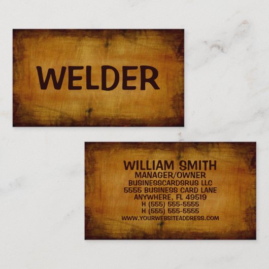 Antiek Visitekaartje van het lassen (Voorkant / Achterkant)