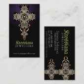 Antiek Visitekaartje van middeleeuwse juwelen (Voorkant / Achterkant)