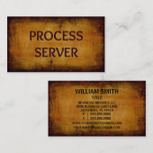 Antiek Visitekaartje van processerver (Voorkant / Achterkant)