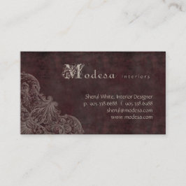 Antiek Visitekaartje van schuifwiel Binnenontwerp 