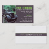 Antiek Visitekaartje voor herstel (Voorkant / Achterkant)