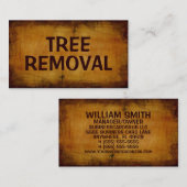 Antiek Visitekaartje voor het verwijderen van bome (Voorkant / Achterkant)