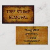 Antiek Visitekaartje voor het verwijderen van boom (Voorkant / Achterkant)