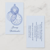 Antiek visitekaartje voor horloge-reparatie (Voorkant / Achterkant)