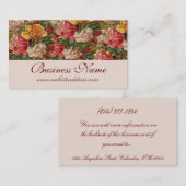 Antiek Visitekaartjes met Rozen (Voorkant / Achterkant)