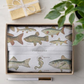 Antiek viskaart Crafter's Tissuepapier (Geschenk)
