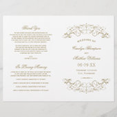  Antiek Vlaamse Wedding Ceremony-programma's (Voorkant)