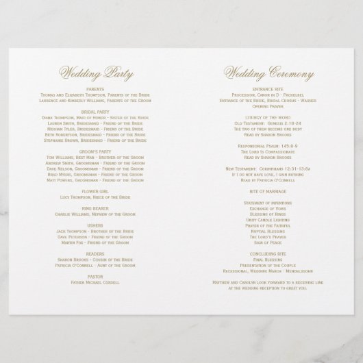  Antiek Vlaamse Wedding Ceremony-programma's (Achterkant)