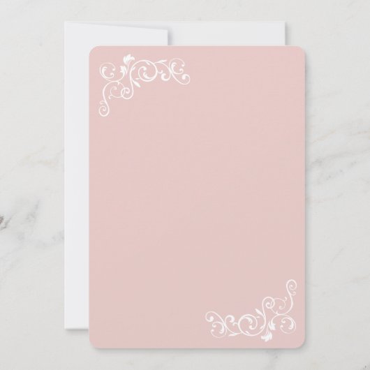  Antiek Vlaanderen Blush Roze foto Save The Date (Achterkant)